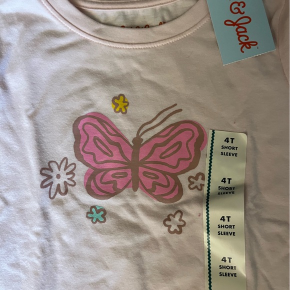 2/$8 Cat & Jack Pink Short Sleeve Tee Casual Comfort - Picture 2 of 4